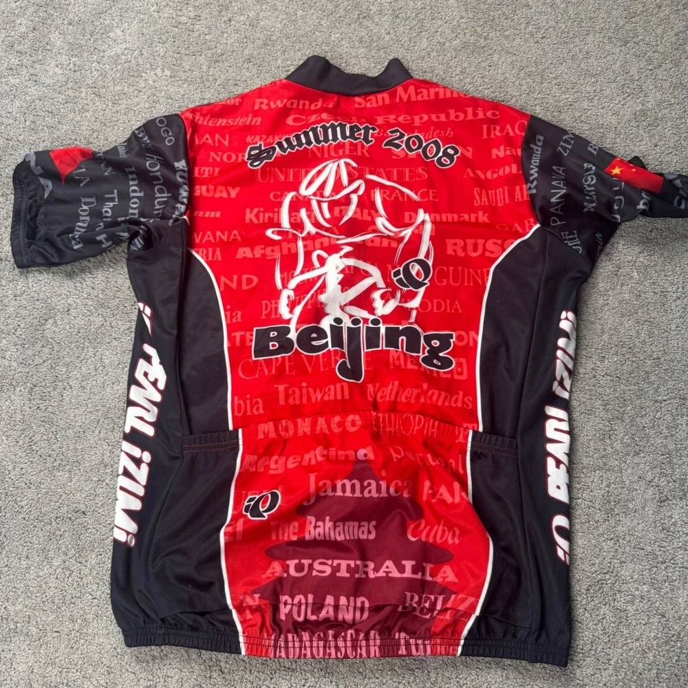 Pearl Izumi Men's Medium Cycling Jersey Beijing Summer Olympics 2008 Red